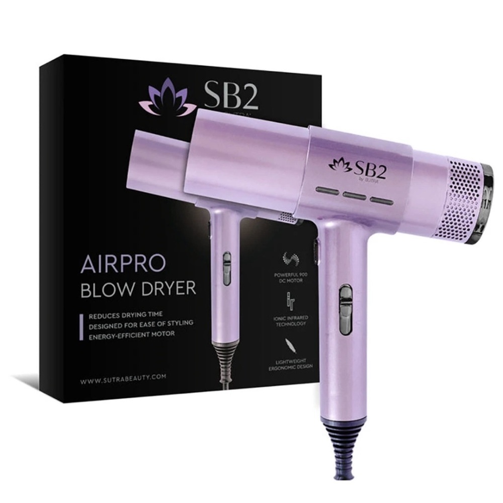 SUTRA Airpro Blow Dryer +Concentrator 3Heat/2Speed Settings Purple 110/220V New
